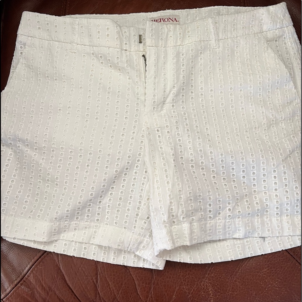 Merona, white, eyelet shorts